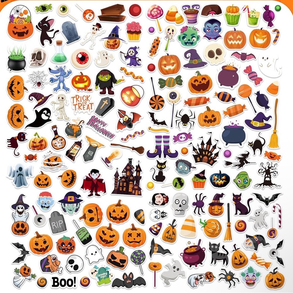 50 Halloween Sticker Set